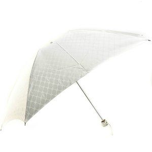 YSL: Diamond White Logo & Crystals Umbrella (mp)